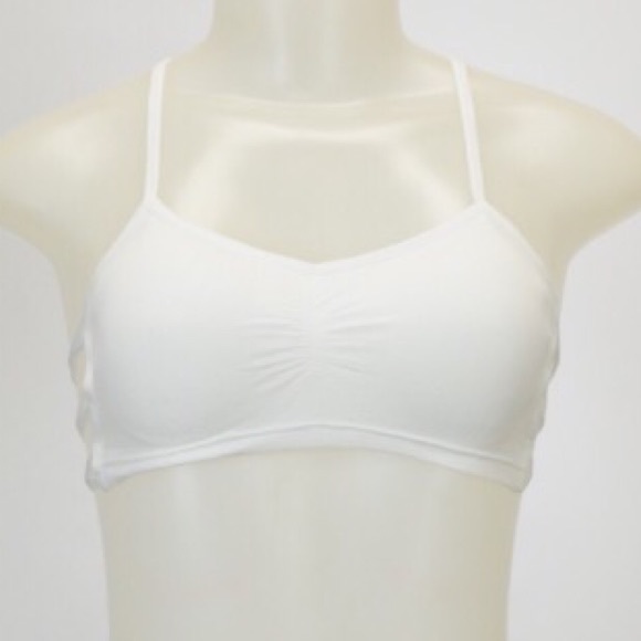 Seamless Strappy White Bralette - Picture 4 of 4